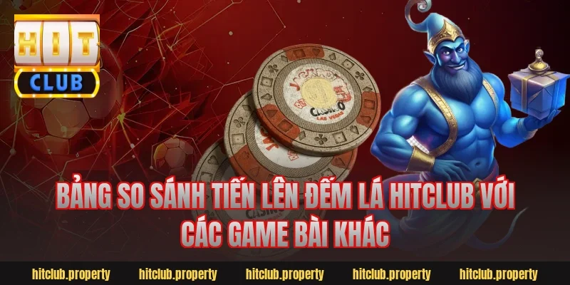 Bảng so sánh tiến lên đếm lá hitclub với các game bài khác