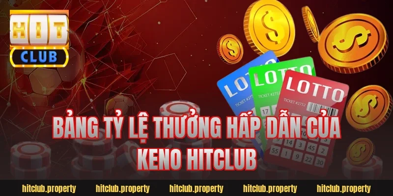 Bảng tỷ lệ thưởng hấp dẫn của keno hitclub